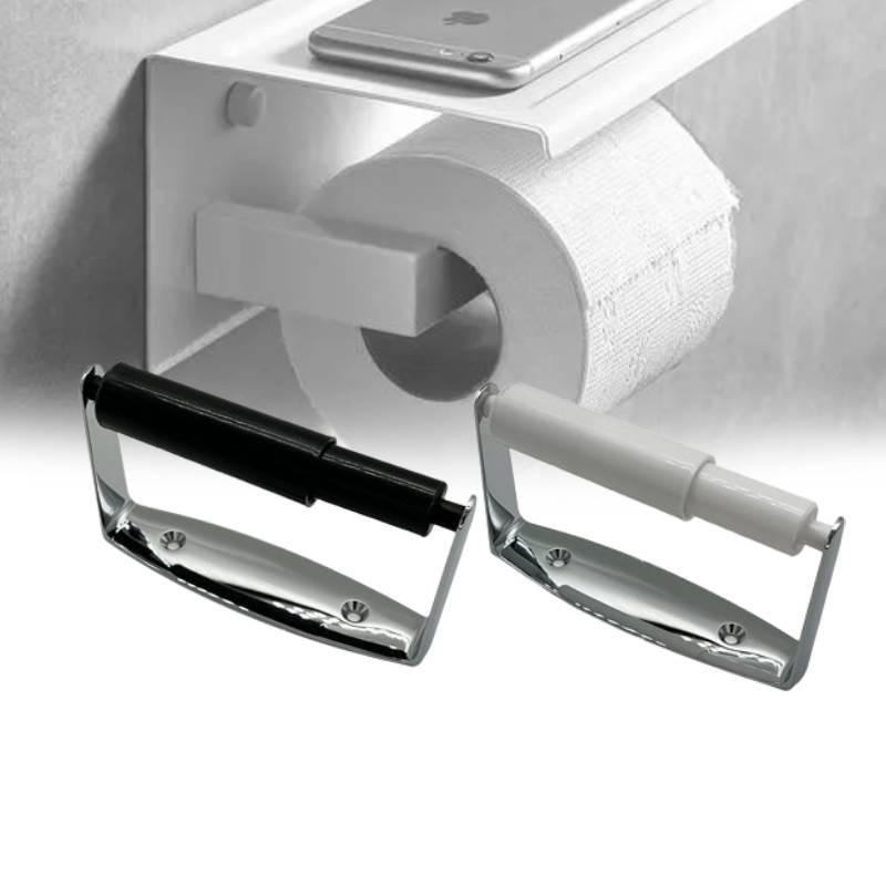 Premium Zinc Alloy Toilet Paper Holder With White Plastic Tube For Simple Organization