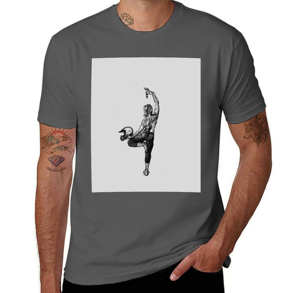 Unisex Who Ride Bell Moto Yoga Tshirt Basic Casual Short Sleeve Cotton Shirt Tshirt