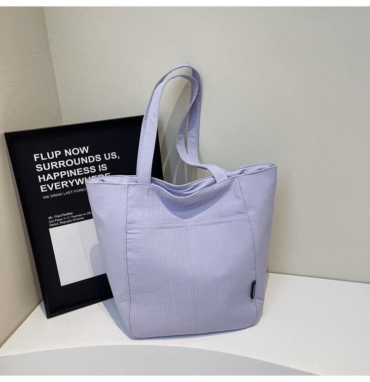 Canvas bag Lazy wind bag Women's large-capacity new versatile shoulder college student tote bag