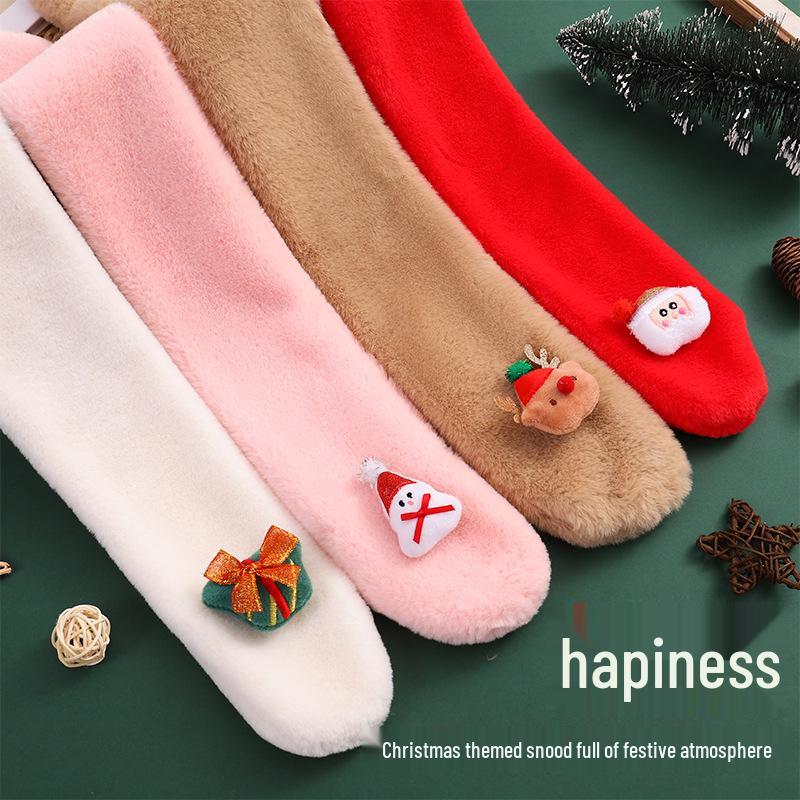 Children's Plush Warm Scarf - Boys & Girls Winter Neck Gaiter, Trendy Christmas Gift for Kindergarteners