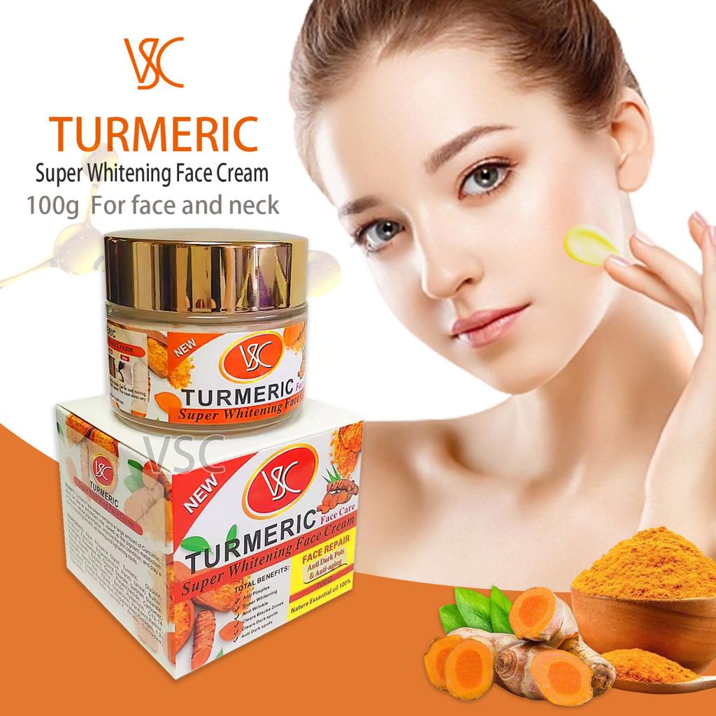 Turmeric Face Cream Brightens Skin Tone Moisturizing Facial Lotion