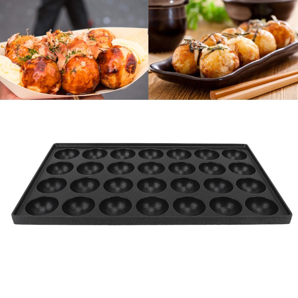 Black Takoyaki Maker Pan Nonstick Quail Egg Baking tray  for Brunch Breakfast