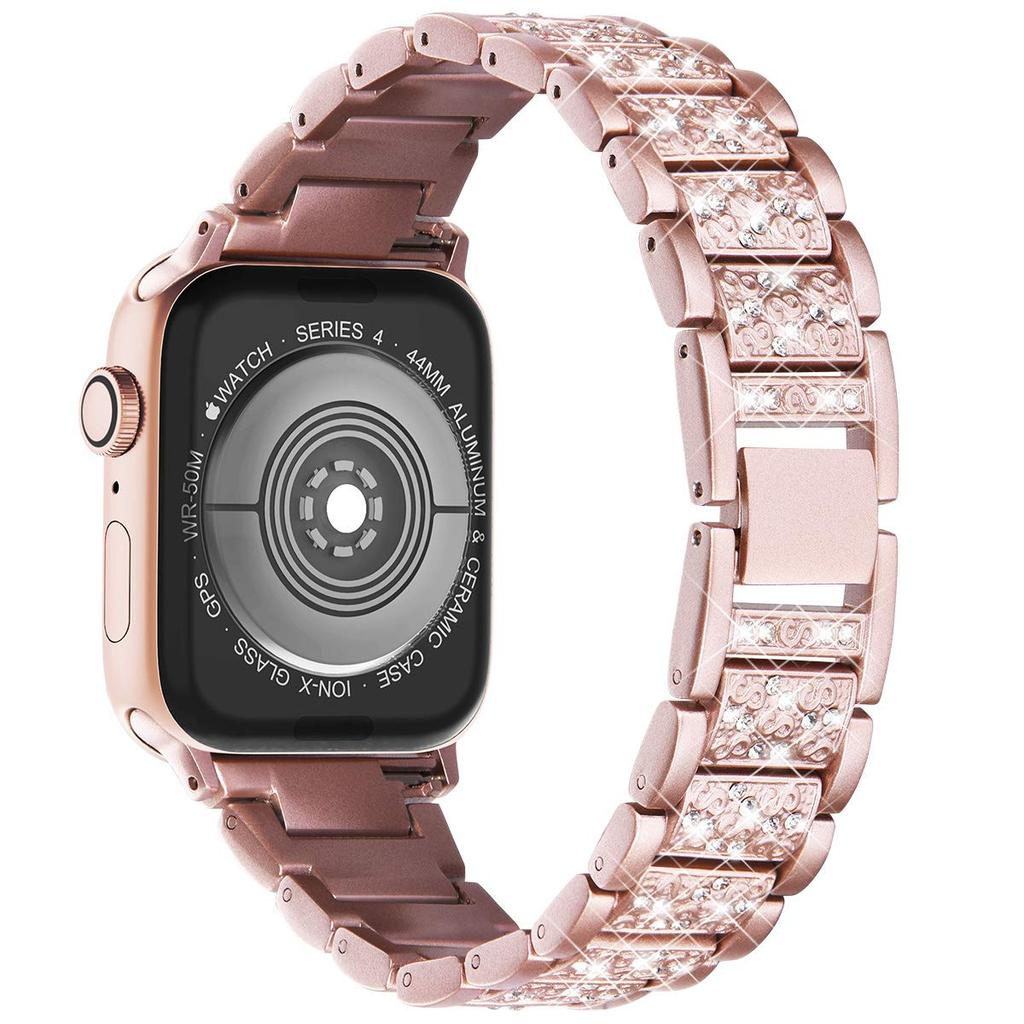 Bling Strap for Apple Watch Band 40mm 44mm 38mm 42mm Lady Belt Correas Stainless Steel Bracelet iWatch Series 3 4 5 Se 6 Band