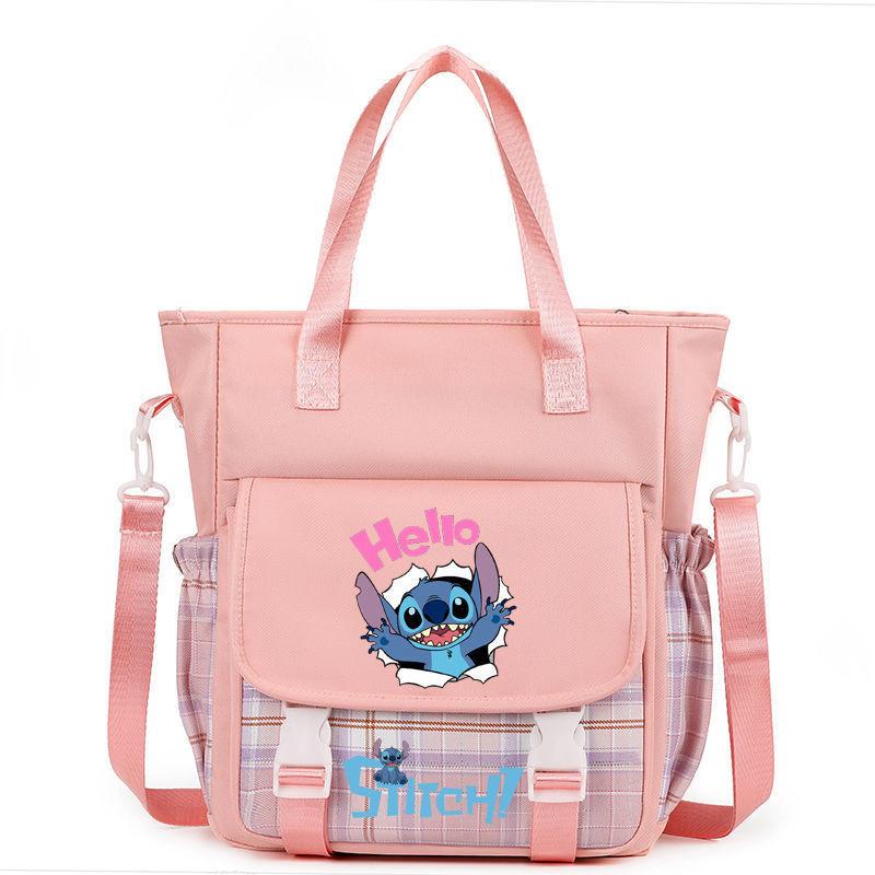 Lilo Stitch Kids Canvas Shoulder Bag With Colorful Print For Daily Use