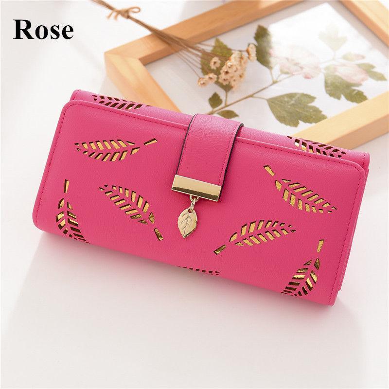 Women Purse Fashion Wallet Long Card Holder Clutch Leather Pu Wallets Crown