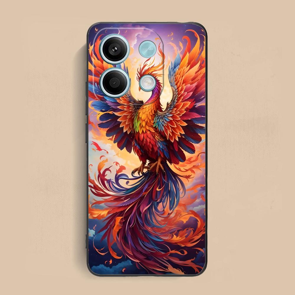 

Luxury Phoenix Mobile Cell Phone Case for Xiaomi Redmi Note 14 13 12 11 S Pro Plus 4G 5G Colorful Printing Cover Cover Pretty Redmi Note 11S 4G
