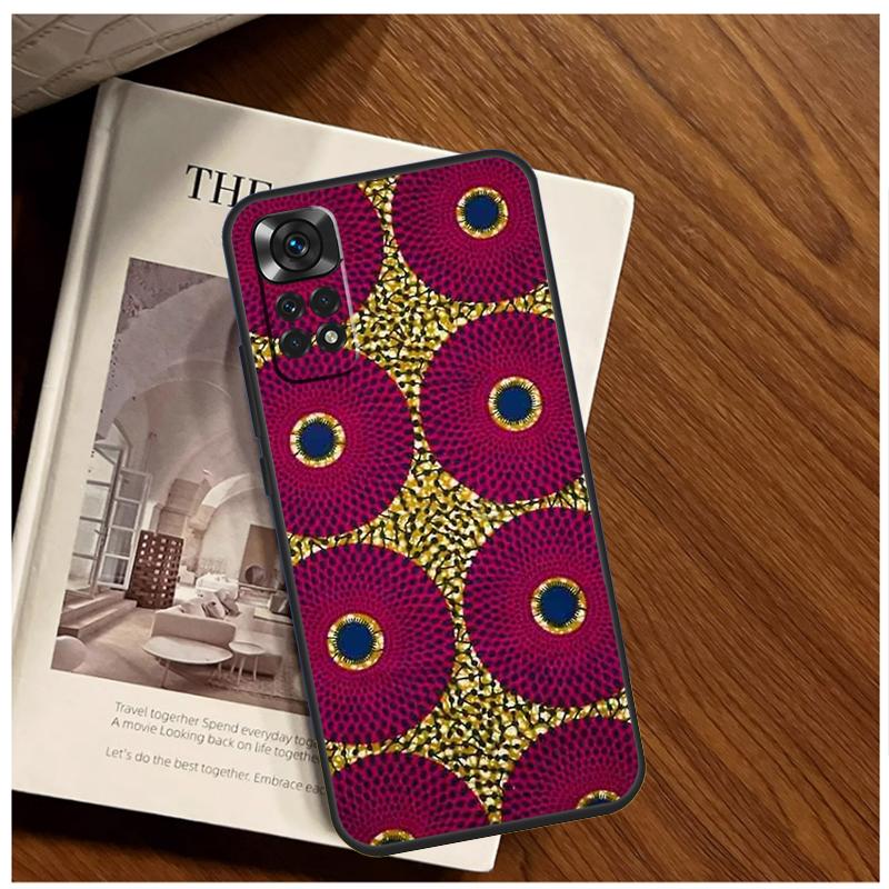 African Wax Fabric Case For Xiaomi Redmi Note 12 10 9 11 13 Pro Plus 12S 10S 11S 9S Redmi 13C 10C 9C 12C Cover
