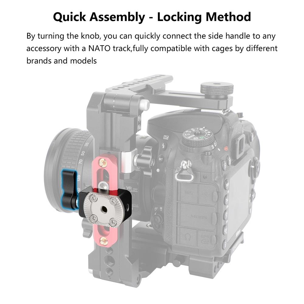 HDRIG NATO Rail Quick Release Clamp with M6 Steel, ARRI Standard, Universal Alai Gear 3915.