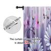 2pcs, Curtain Set White flowers with purple butterflies Polyester Easy Install (without rod) Thermal Insulation, and Room