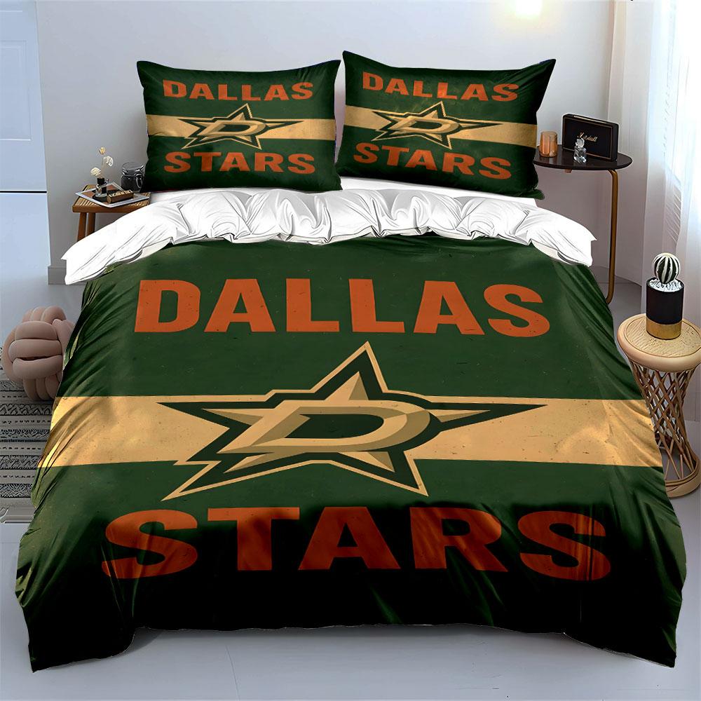 Dallas Stars Logo Bedding Design Print Bedding Set Duvet Cover Pillowcases (1* Duvet Cover 2* Pillowcases Do Not Include Comforter)