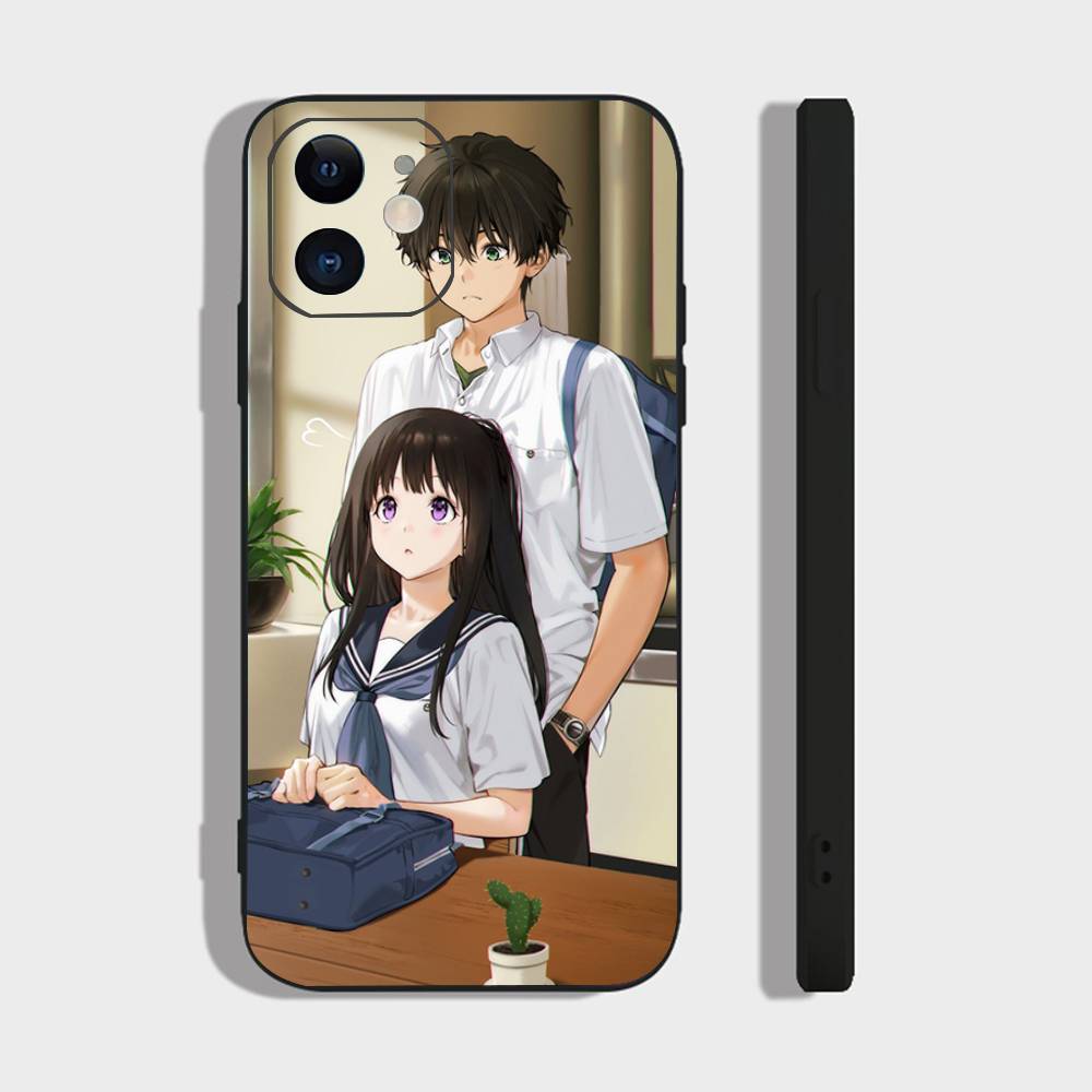 H-Hyouka Anime Handyhülle Für IPhone 17 Air 16 15 14 13 Pro Max 11 12 Schwarze Silikonhülle
