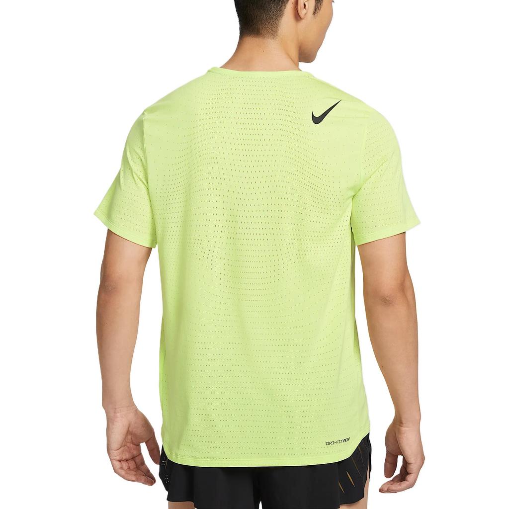 Nike Aeroswift Dri-Fit Adv Comfortable Soft Skin-Friendly Breathable Solid Color Fashion Short Sleeve T-Shirt Men Tops Light-Lemon-Yellow HJ3378-736