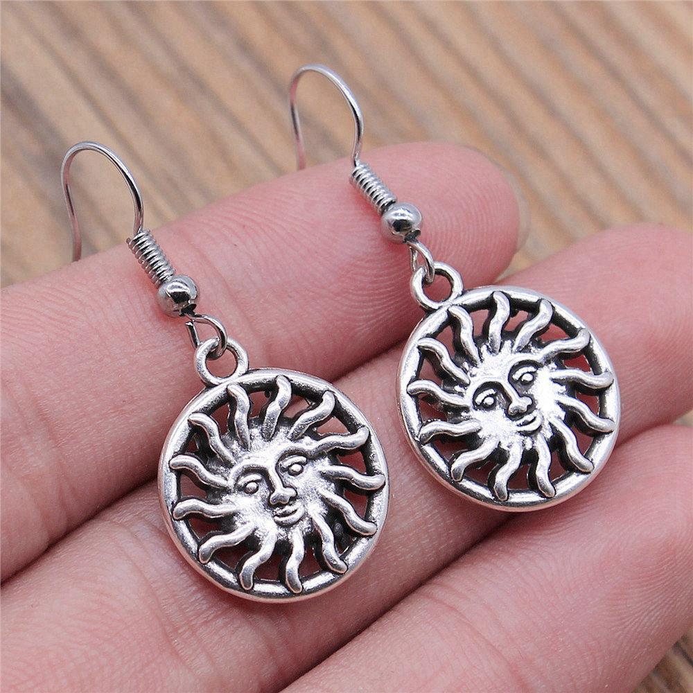 Ohrhänger Sonne Mond Vintage Schmuckzubehör Ohrringgröße 18x19mm QE030