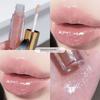 Sparkling Lip Gloss, Mirror-Like Lip Color, Fine Shimmer, Transparent Water-Gloss Lip Gloss, Nude Color, Low Saturation, Plump Lips, Pure Desire,