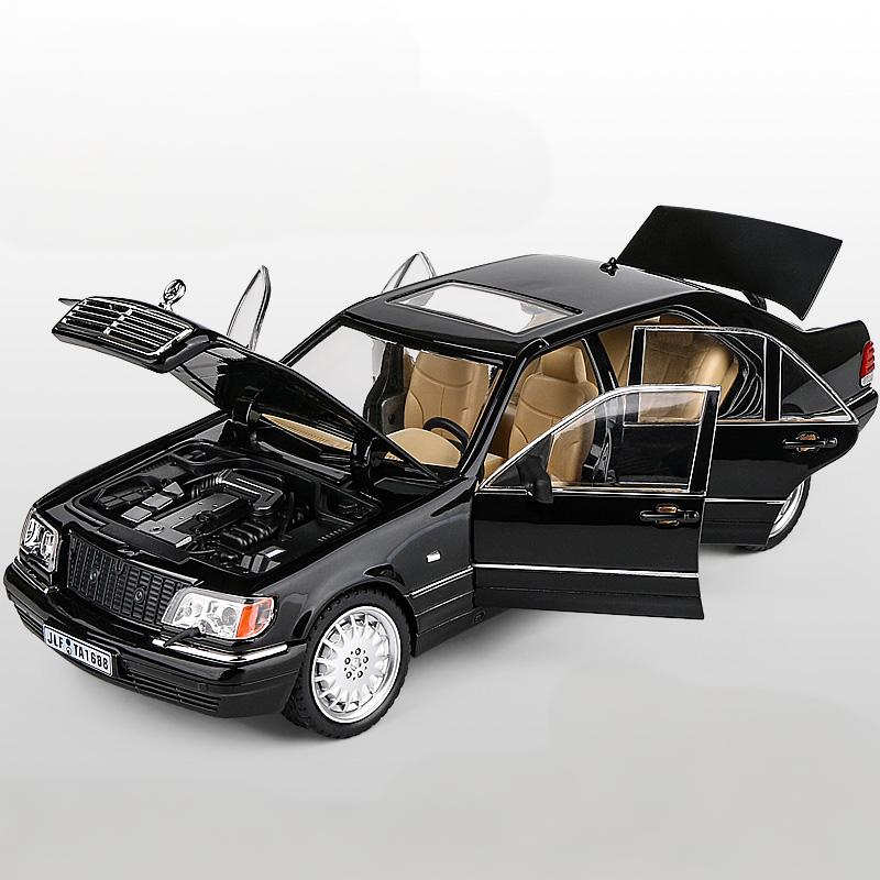 1:24 Mercedes Benz S W140 320SEL luxury cars Alloy Metal Diecast Model Car Sound And Light Pull Back Birthday Present For Child