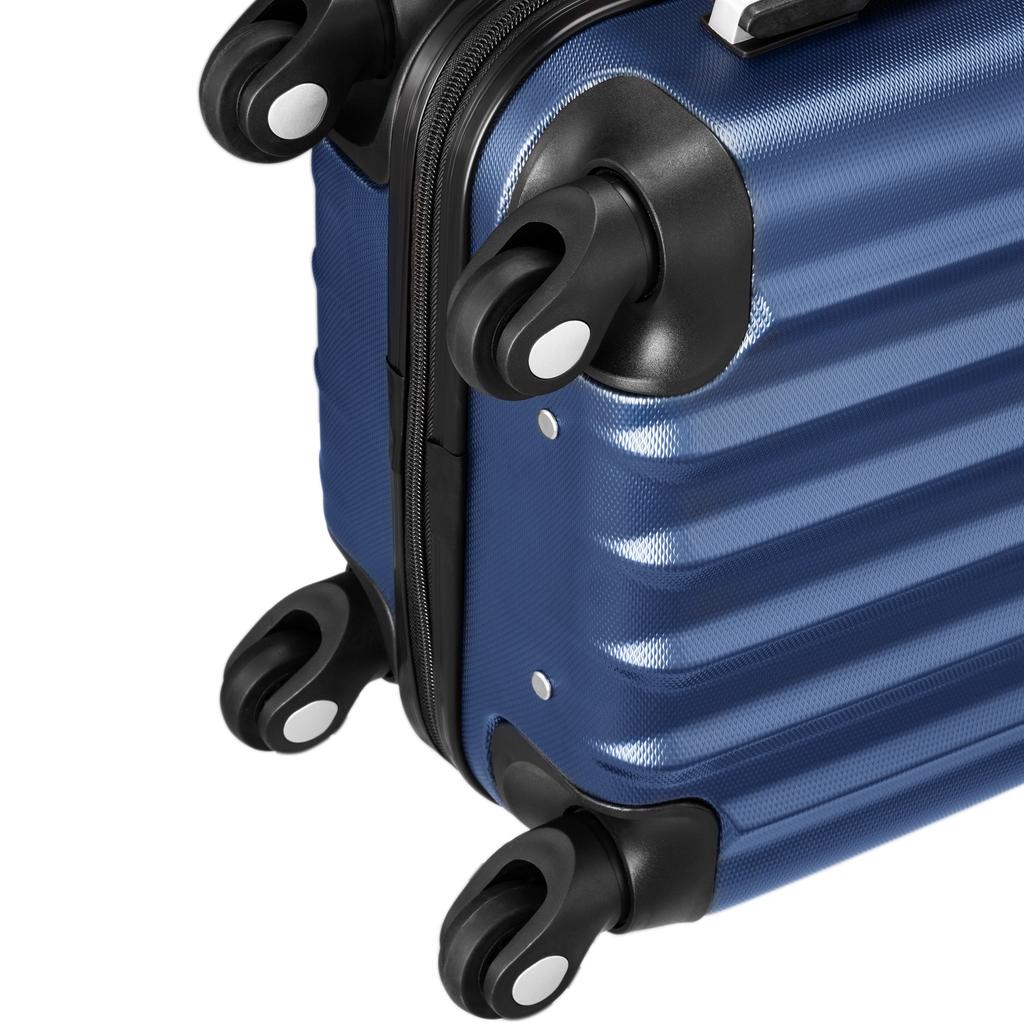 MADERA navy blue 3-in-1 wheeled suitcase set