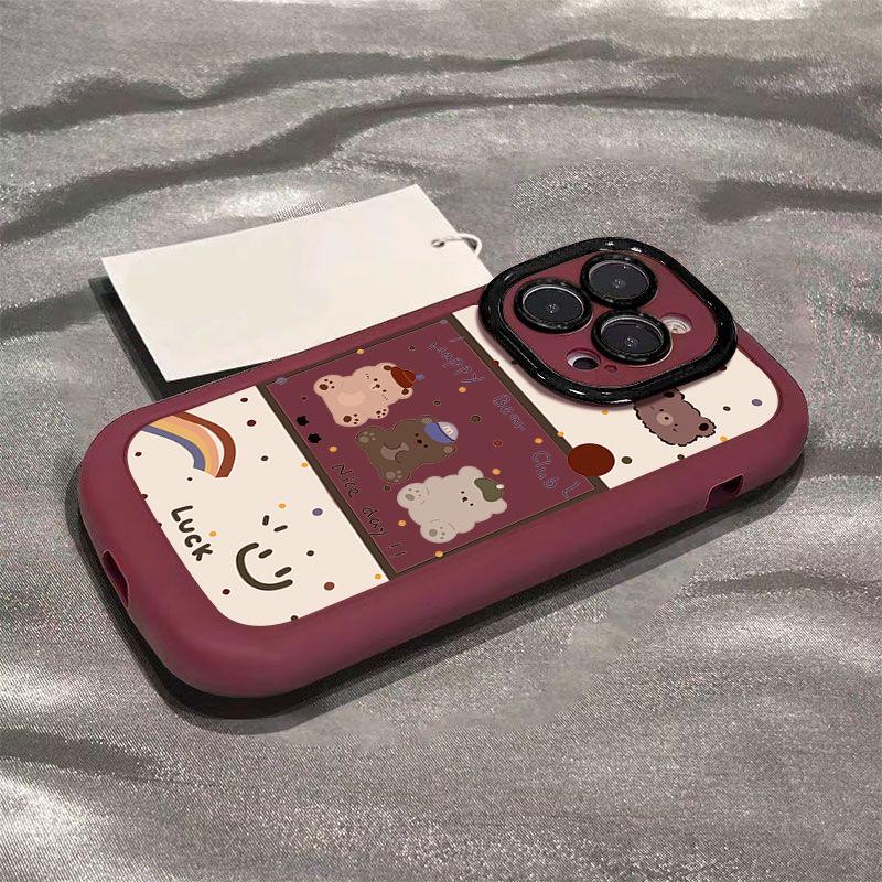 Three Little Bears for Apple 15 Phone Case for IPhone 14 Promax All Inclusive 13 Puff Case 12 Cute 16