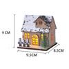Christmas LED Light Wooden House Luminous Cabin Snow Scene Village Christmas Ornament Kids Gifts New Year Christmas Decoration