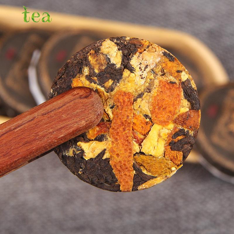 Chenpi Puer Tea Xiaotuo Tea Cake Yunnan Chenpi Cooked Tea Black Tea Xiaoyu Cake Aged Ganpu Tea 500g