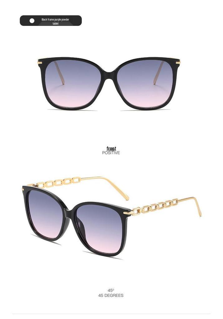 Trendy Oversized Women's Sunglasses: Fashionable Street Style UV Protection for Outdoor Travel