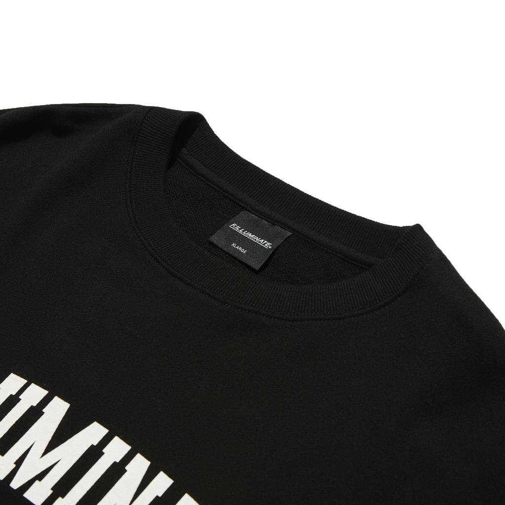 FILLUMINATE [Fw] Oversized Arch Logo Sweatshirt - Black