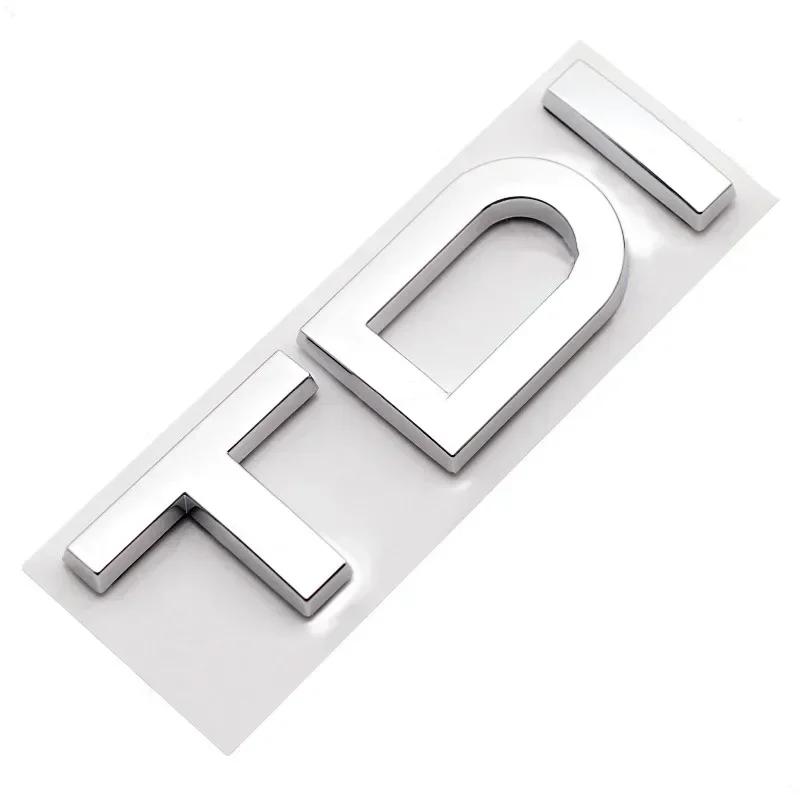 1Pc 3D ABS Black TDI Logo Letters Car Trunk Emblem Badge For 4IYEJ A3 A4 A5 A6 A7 A8 Q2 Q3 Q5 Q7 Q8 TDI Sticker Accessories