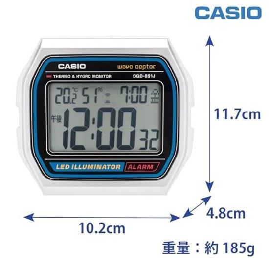 CASIO Alarm Clock Radio-Controlled Temperature Humidity Date Day Electronic Sound Snooze Light Silver DQD-851J-8JF