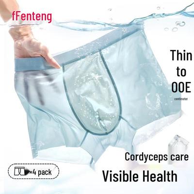 Fenteng Ανδρικά Αθλητικά Μποξεράκια Χωρίς Ραφές από Μετάξι Πάγου Αντιβακτηριακά