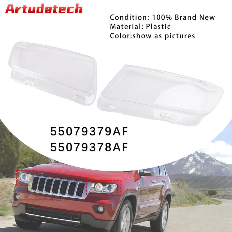 Artudatech 2 шт. Прозрачная крышка-колпак корпуса линзы фары Для Jeep Grand Cherokee 2011-2013 Автомобильные аксессуары