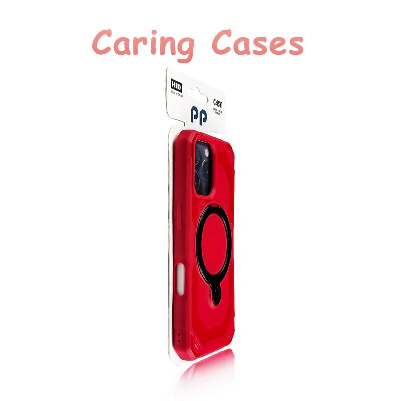 

For iPhone 17 Pro Max Case Pink Magnetic Ring Stand Shockproof Compatible with iPhone 16 15 14 13 12 11 iPhone 15 Pro червоний
