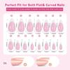 150 Pcs French Style False Nail with Pre Tipped Base Coat Easy Application for Salon Quality Manicure or Home Use