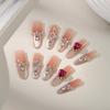 Zhuo Shi Mei Handmade Blinking Cat Eye Nail Stickers - French Detachable Light Luxury Whitening Manicure