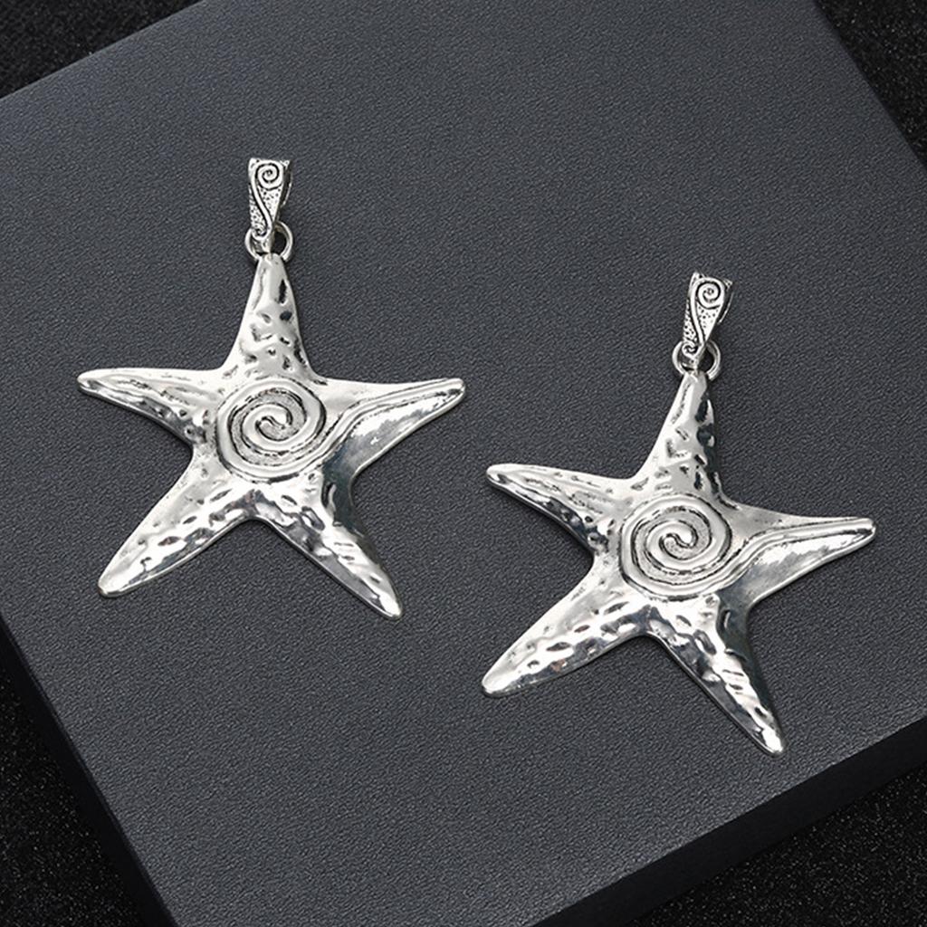 Exaggerate Star Pendant Mini Star Dangle Charm Pentagram Dangle Bead-Girl Y2K Jewelry Making Necklace Bracelet Craft