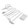 8pcs Eating Crab Tools Stainless Steel Household Lobster Crab Cracker Kit Seafood Tools Set Kitchen Gadgets