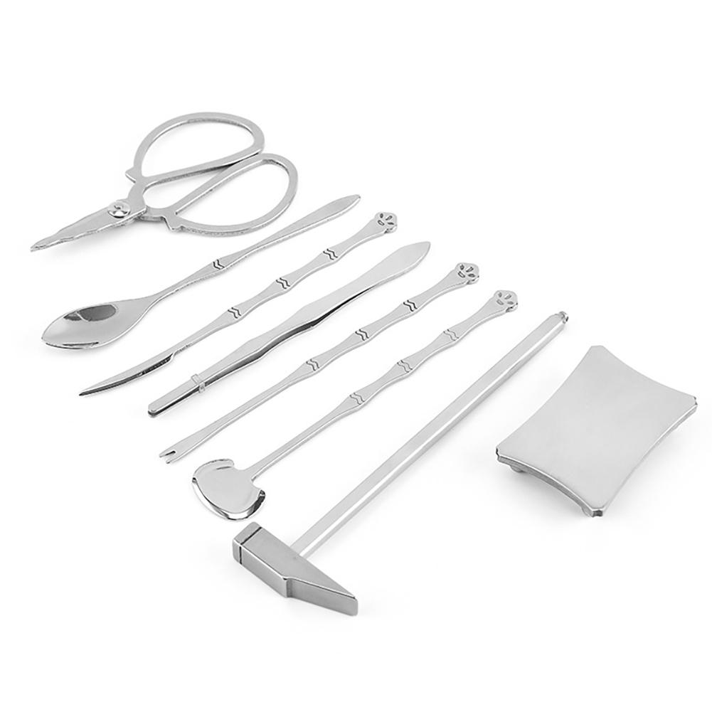 8pcs Eating Crab Tools Stainless Steel Household Lobster Crab Cracker Kit Seafood Tools Set Kitchen Gadgets