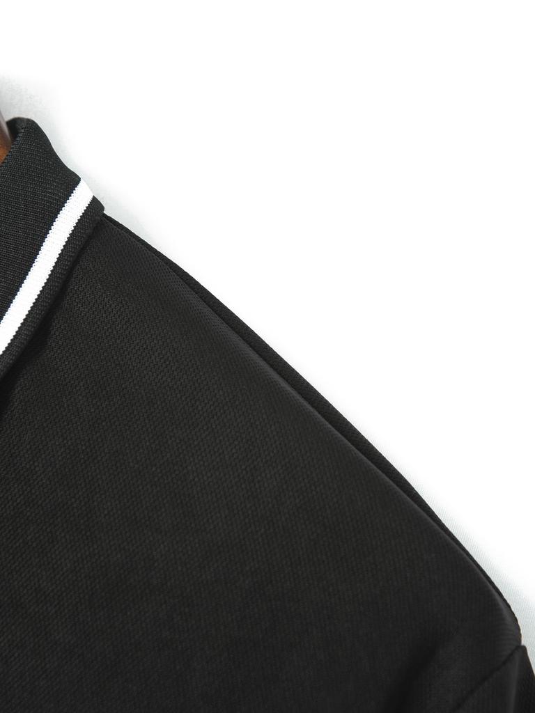 2023 Letnia męska koszulka polo z kołnierzykiem żebrowanym zapinana na guziki i sportowa