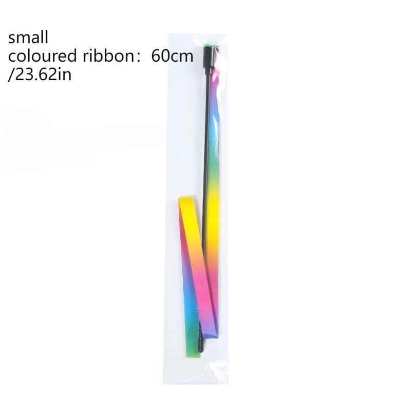 

Double-sided Rainbow Ribbon Tease Cat Stick Pet Cat Toy Interactive Toy Cat Teasing Stick Pet Toys Cat Toys Interactive