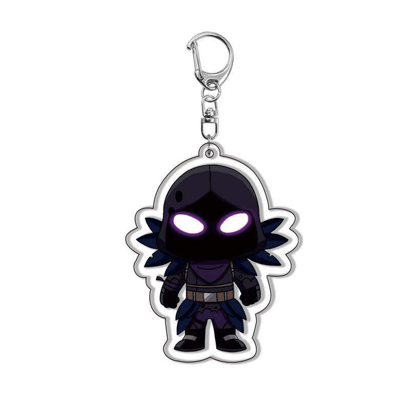 6Pcs Fortnite Popular Cartoon Game Acrylic Double-sided Key Ring Backpack Decoration Accessories Neutral Party Gifts Premium Quality