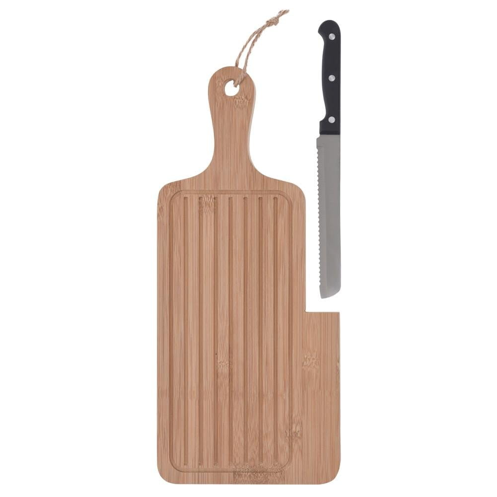 Deska Do Krojenia Pieczywa Bambusowa+nóż EXCELLENT HOUSEWARE 128003