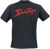 Savatage Klassisches Rotes Logo T-Shirt, Heavy Metal T-Shirt mit Minimalistischem Bandlogo-Druck, Rock-Fan Merch