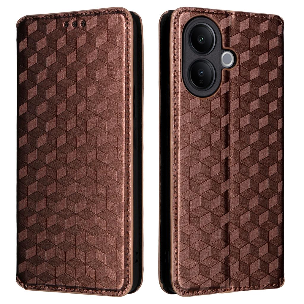 For Vivo V60 Lite 4G/5G Case Wallet Rhombus Imprinted Leather Phone Cover