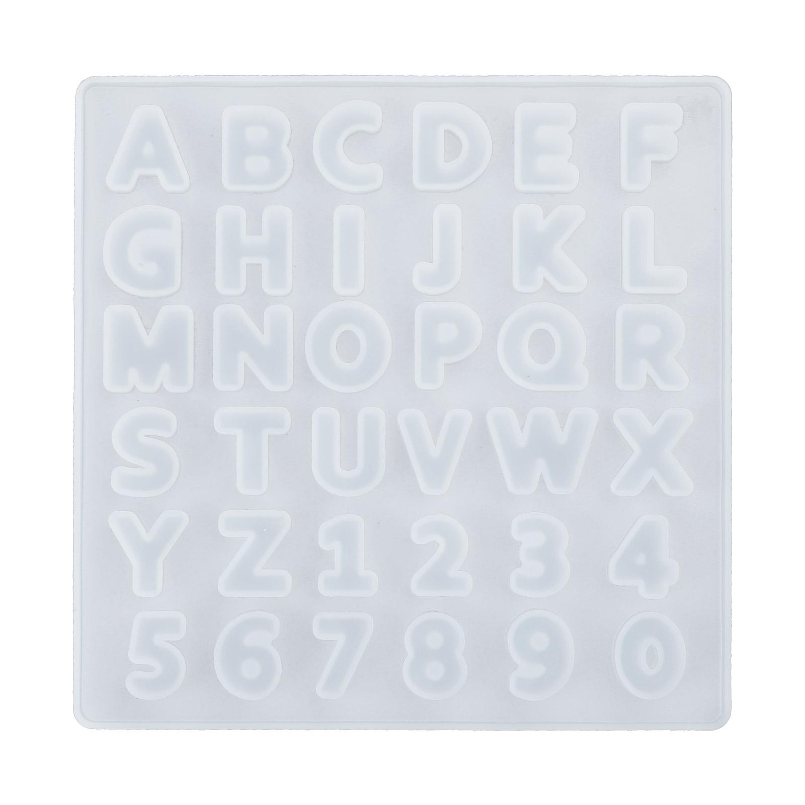 

Home DIY Crystal Epoxy Resin Silicone Mold Large Alphabet Letter Number Casting Soft Multi-Purpose Baking Mould