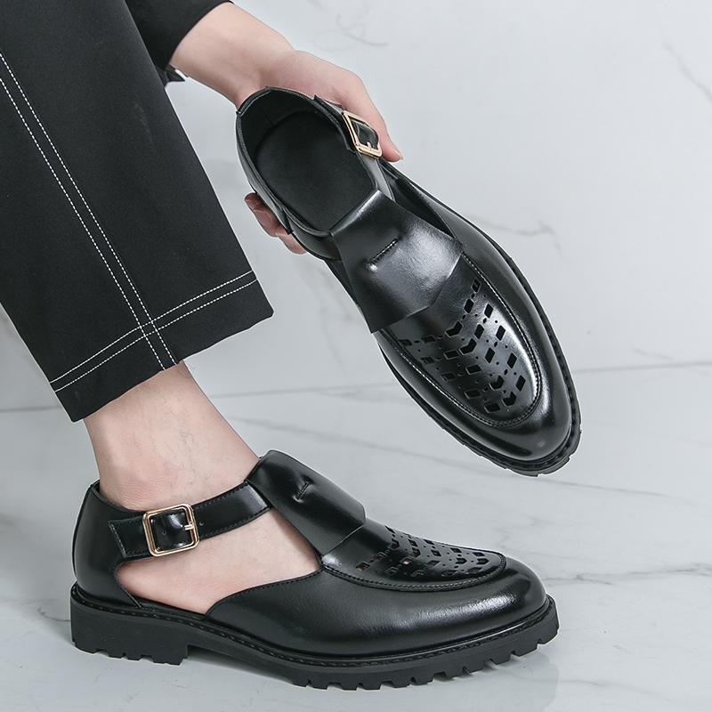 Fashion Summer Men Retro Sandals Men Casual Light Comfortable Fashionable Beach Sandals Travel Sandals Black Size 38-46 Men Sandals