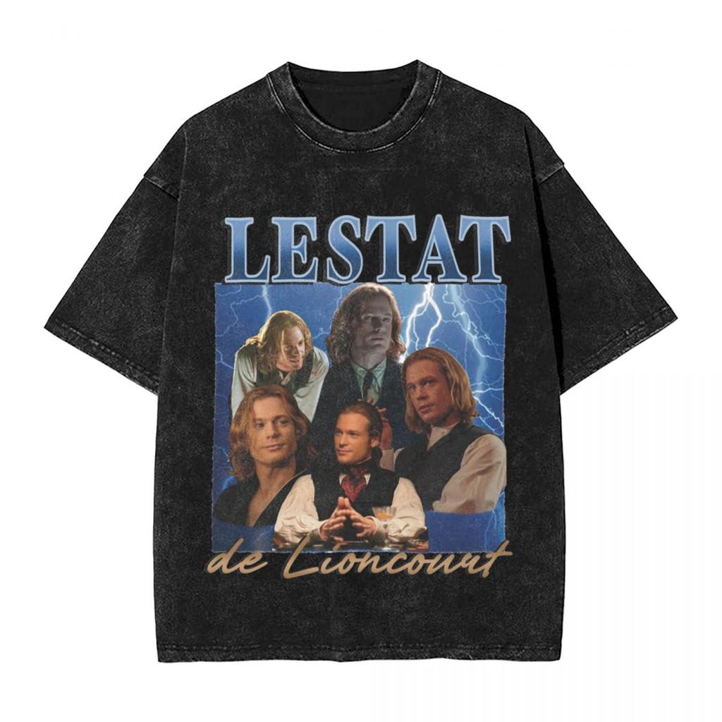 Nadměrné Prané Tričko Lestat De Lioncourt 90s Retro Rozhovor s Upírem Bavlněné Tričko Top pro Pár