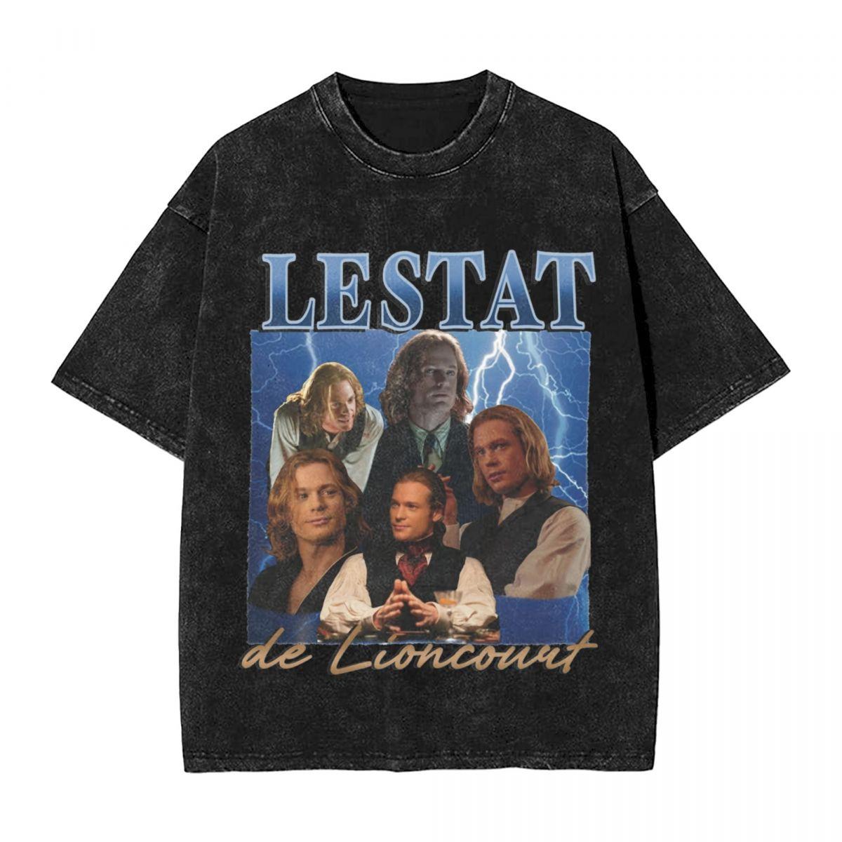 Oversized Washed T Shirt Lestat De Lioncourt 90s Retro Interview with The Vampire Cotton T Shirt Tee Shirt for Couple Top S