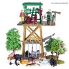 Cognitive Garden Bonsai & Rockery Model Set - Miniature Potted Trees, Stumps, and Stones for Landscaping and Scene Decor.