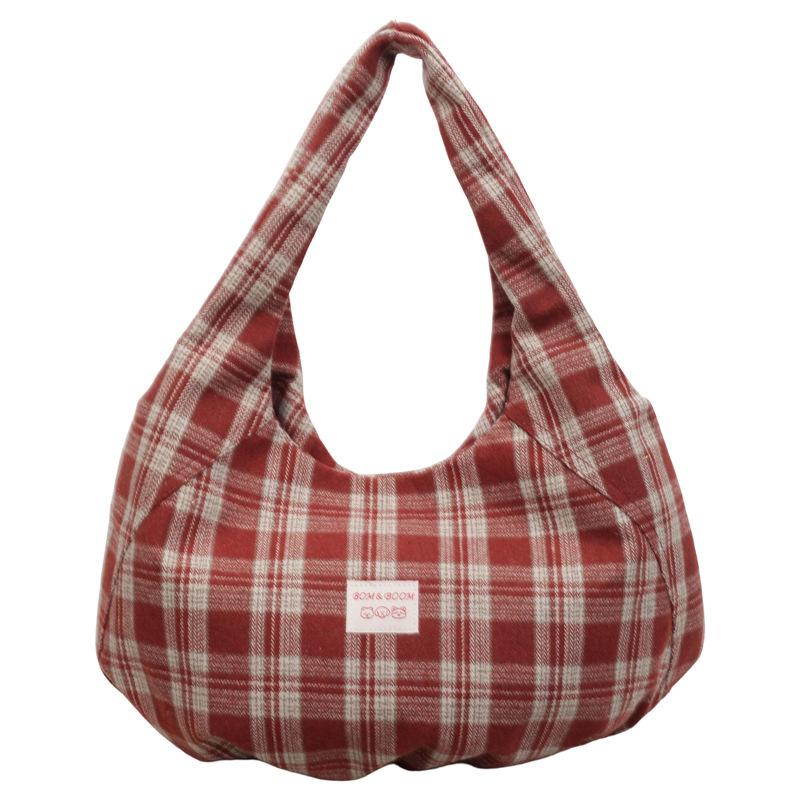 Womens Plaid Hobo Bag Casual Shoulder Handbag Large Tote Purse for Travel