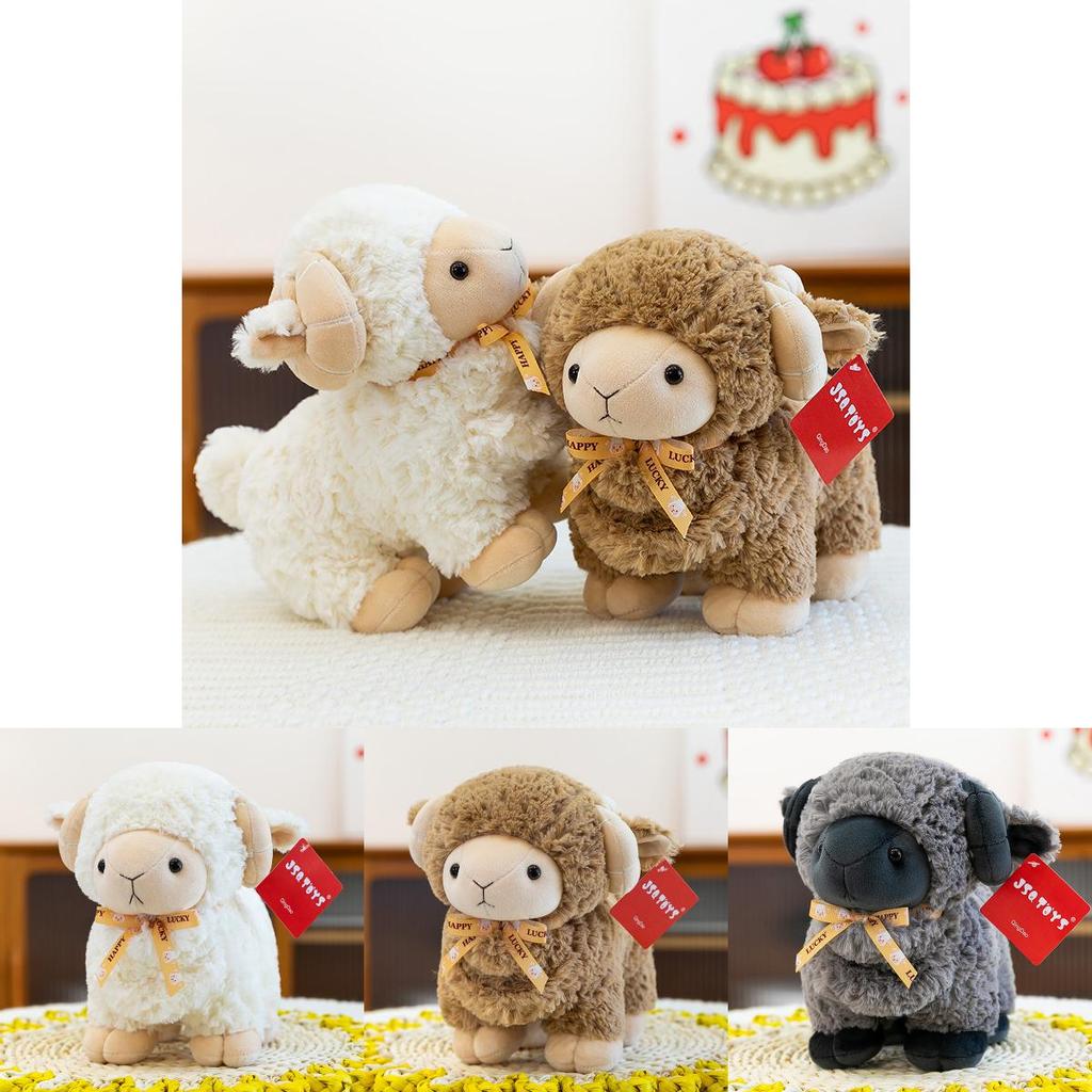 Cute Cartoon Curly Hair Sheep Plush Toy Children Toy For Office Relaxation And Kids Play