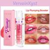 Sexy Plumper Aufpolsternder Lippen-Booster Glitzer Roter Nude-Lippenstift Flüssiges Wasserfestes Feuchtigkeitsspendendes Lippenöl Lipgloss Lippen-Make-up