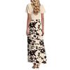 Women's Summer Dresses Casual Sundress Loose V Neck Flowy Ruffle Short Sleeve Dresses